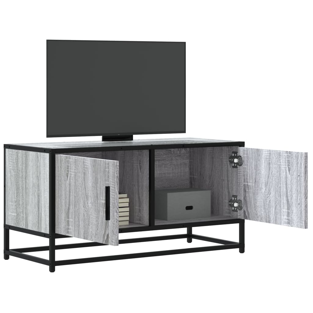 Tv Cabinet 80X34.5X40 Cm Engineered Wood And Metal