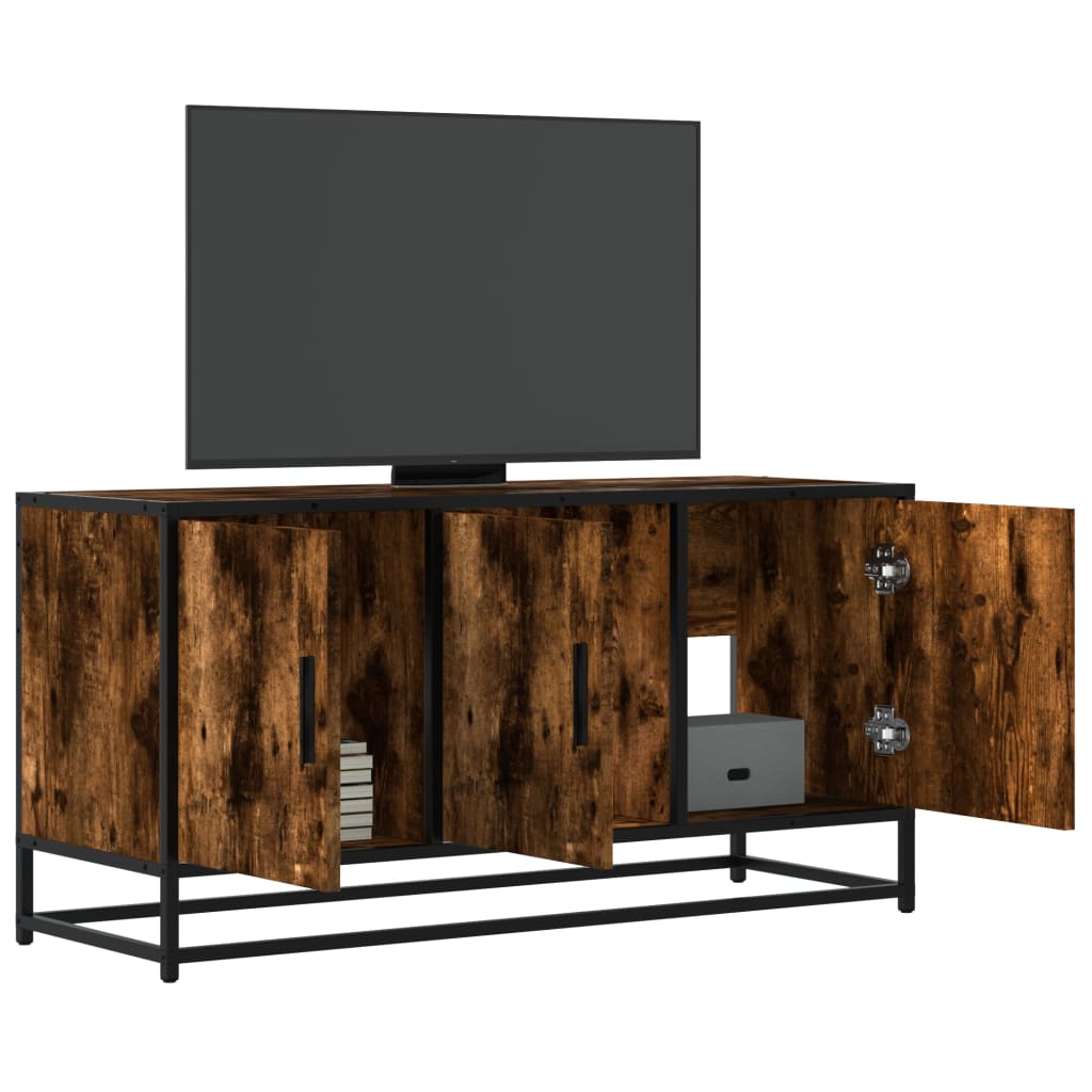 Tv Cabinet 100X35X50 Cm Engineered Wood And Metal