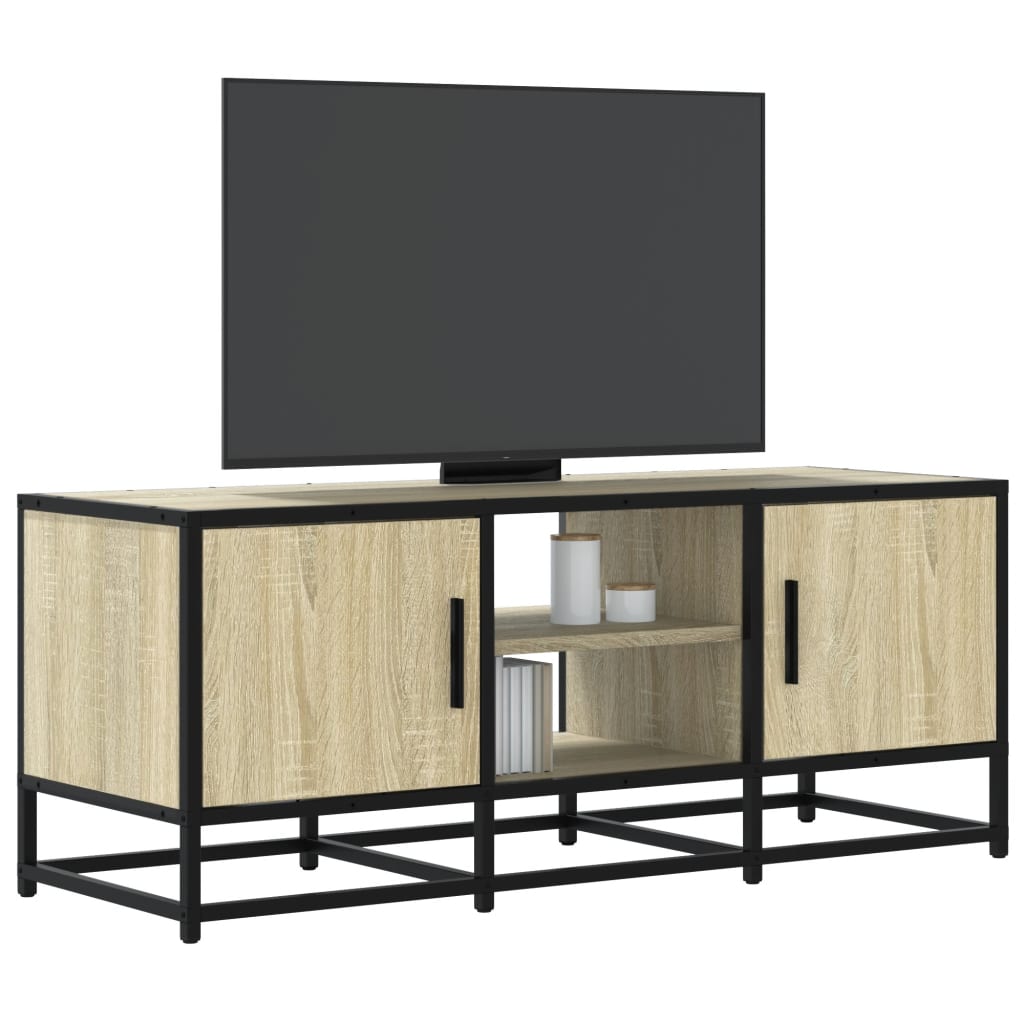 Tv Cabinet 100X35X41 Cm Engineered Wood And Metal