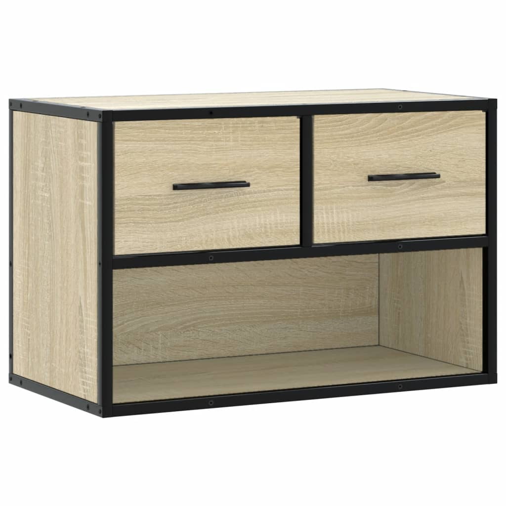 Tv Cabinet 60X31X39.5 Cm Engineered Wood And Metal