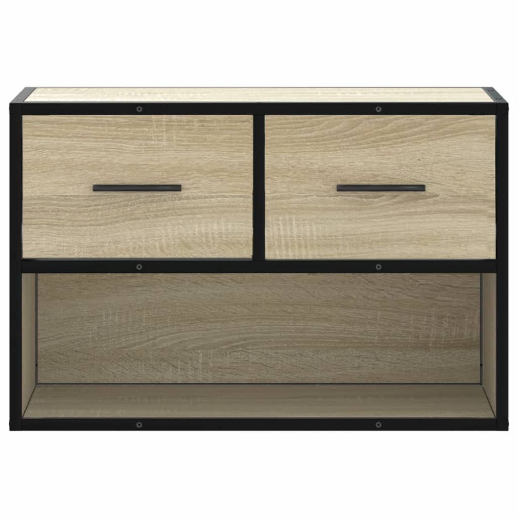 Tv Cabinet 60X31X39.5 Cm Engineered Wood And Metal