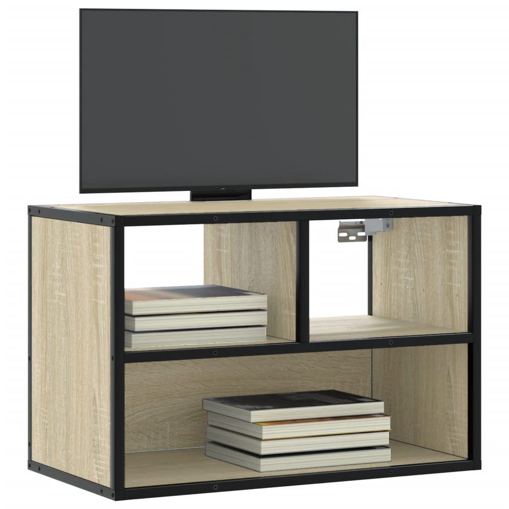 Tv Cabinet 100X31X39.5 Cm Engineered Wood And Metal