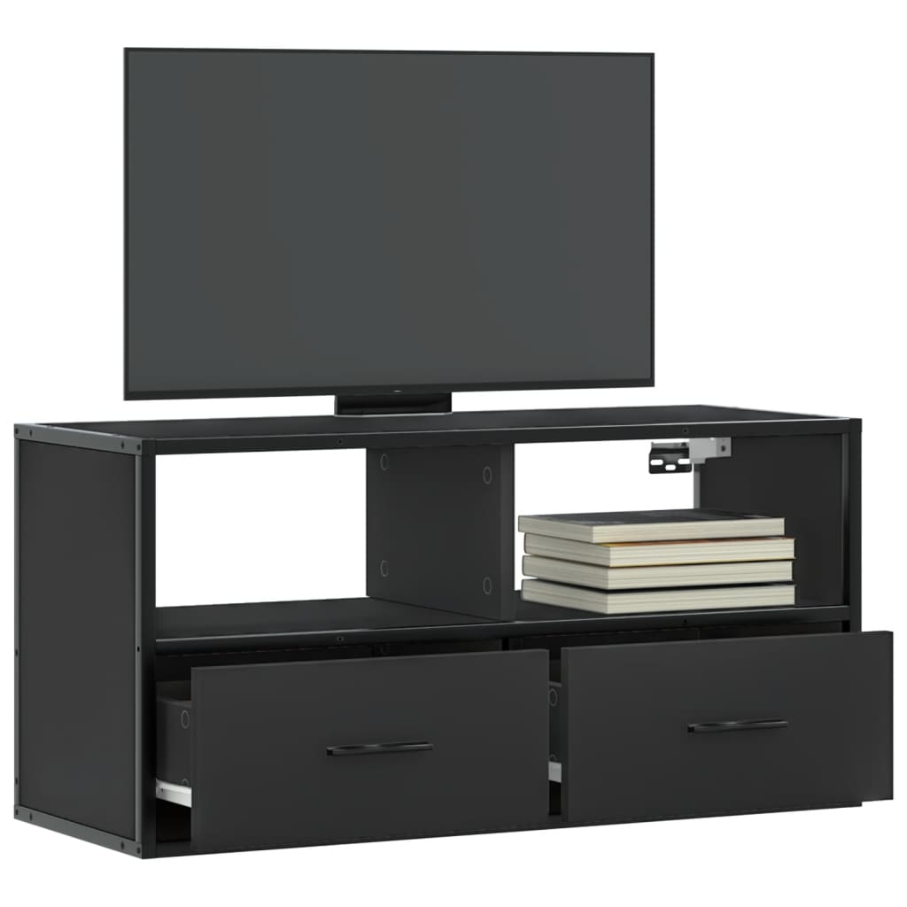 Tv Cabinet 60X31X39.5 Cm Engineered Wood And Metal
