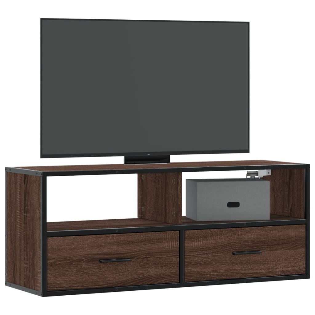 Tv Cabinet 60X31X39.5 Cm Engineered Wood And Metal