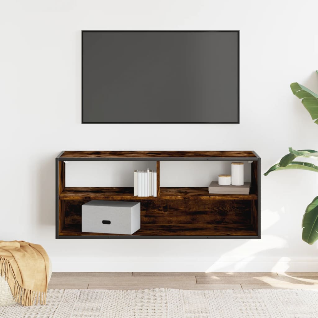 Tv Cabinet 100X31X39.5 Cm Engineered Wood And Metal