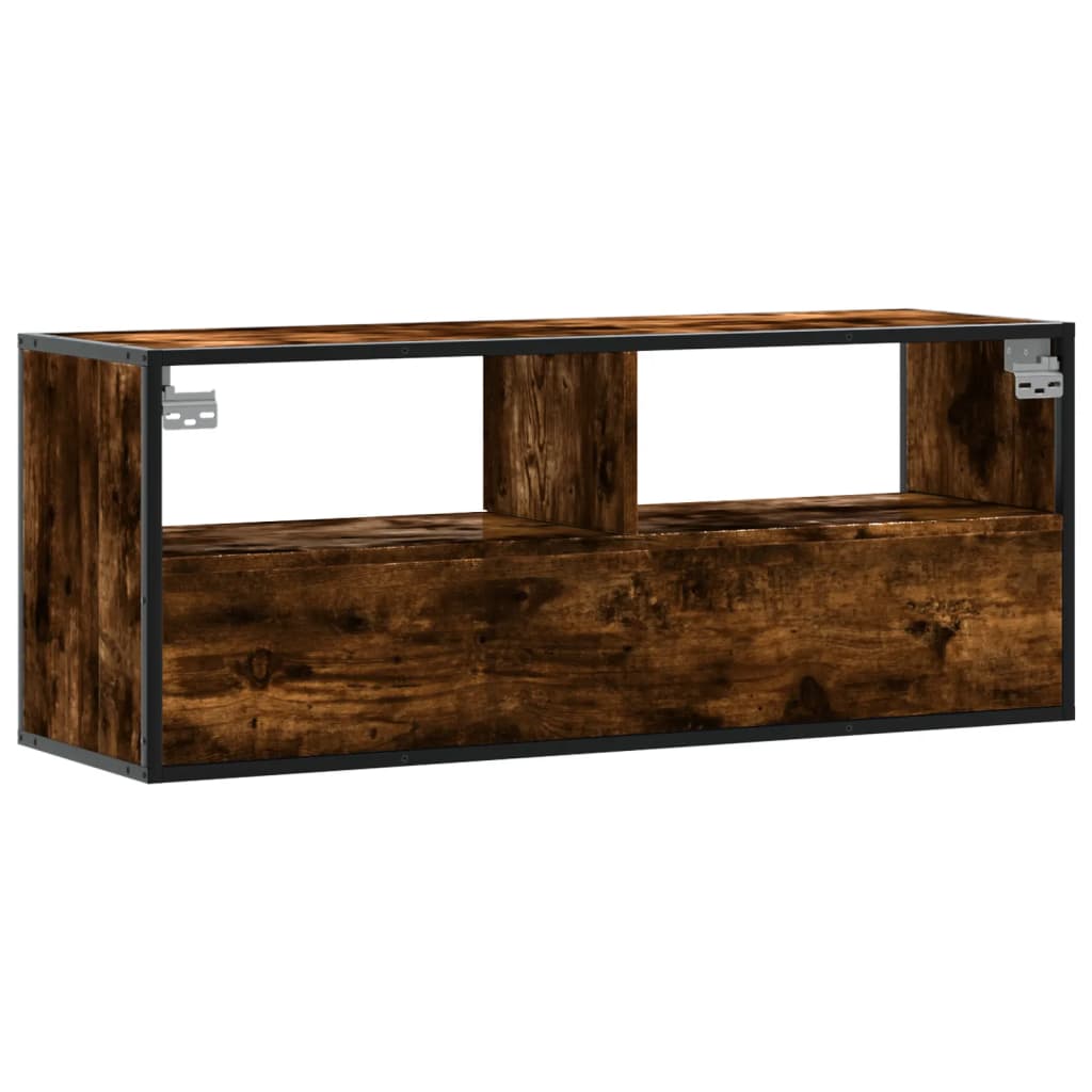 Tv Cabinet 100X31X39.5 Cm Engineered Wood And Metal