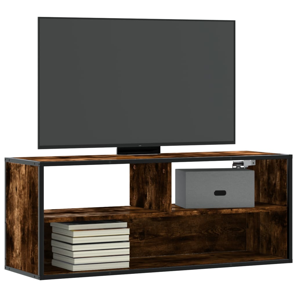 Tv Cabinet 100X31X39.5 Cm Engineered Wood And Metal