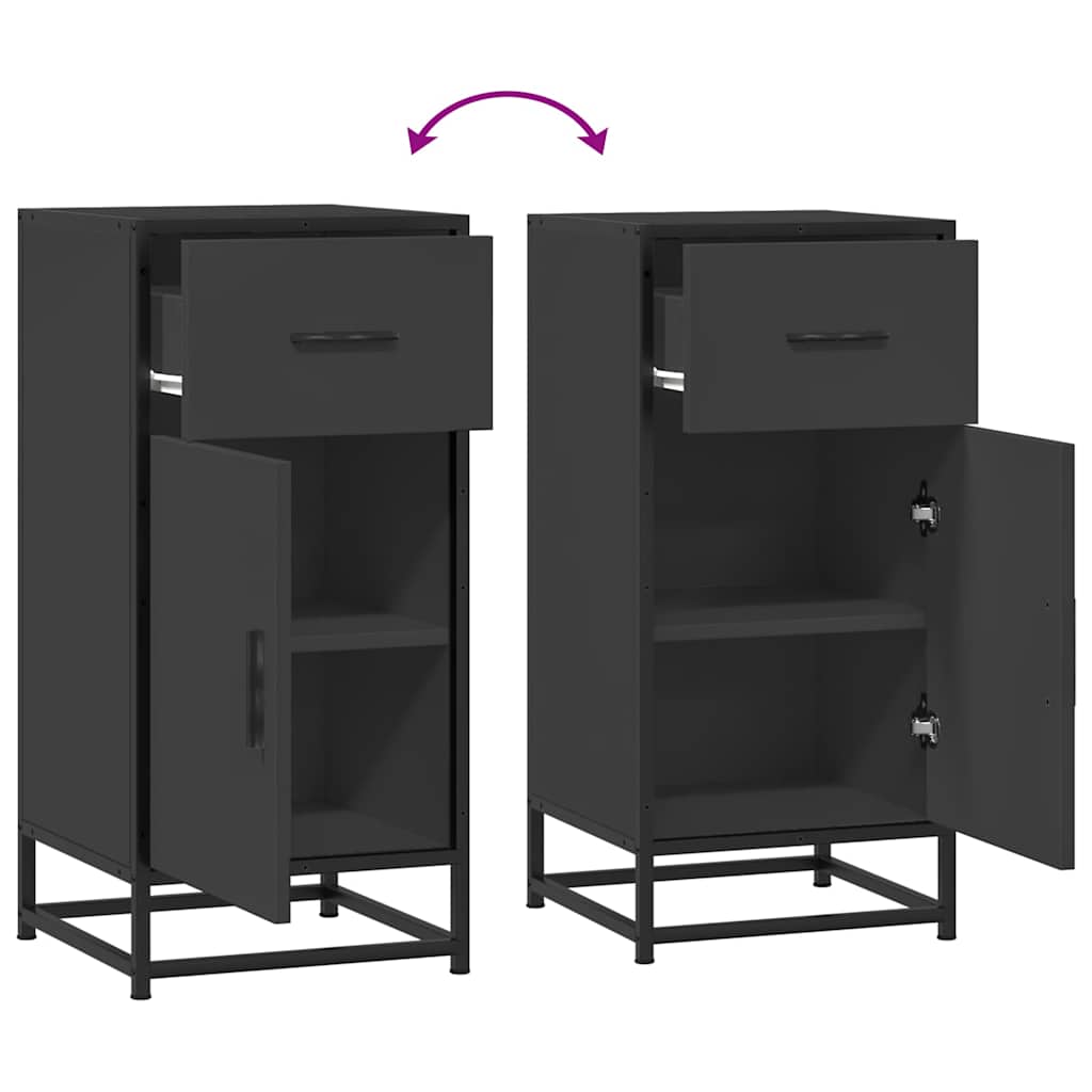 Sideboard 35.5X35X76 Cm Engineered Wood And Metal