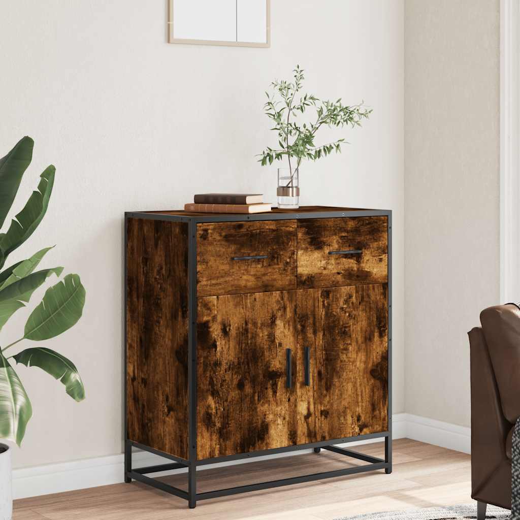 Sideboard 68X35X76 Cm Engineered Wood And Metal