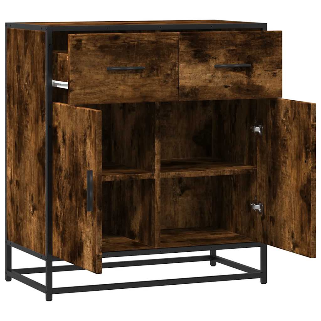 Sideboard 68X35X76 Cm Engineered Wood And Metal