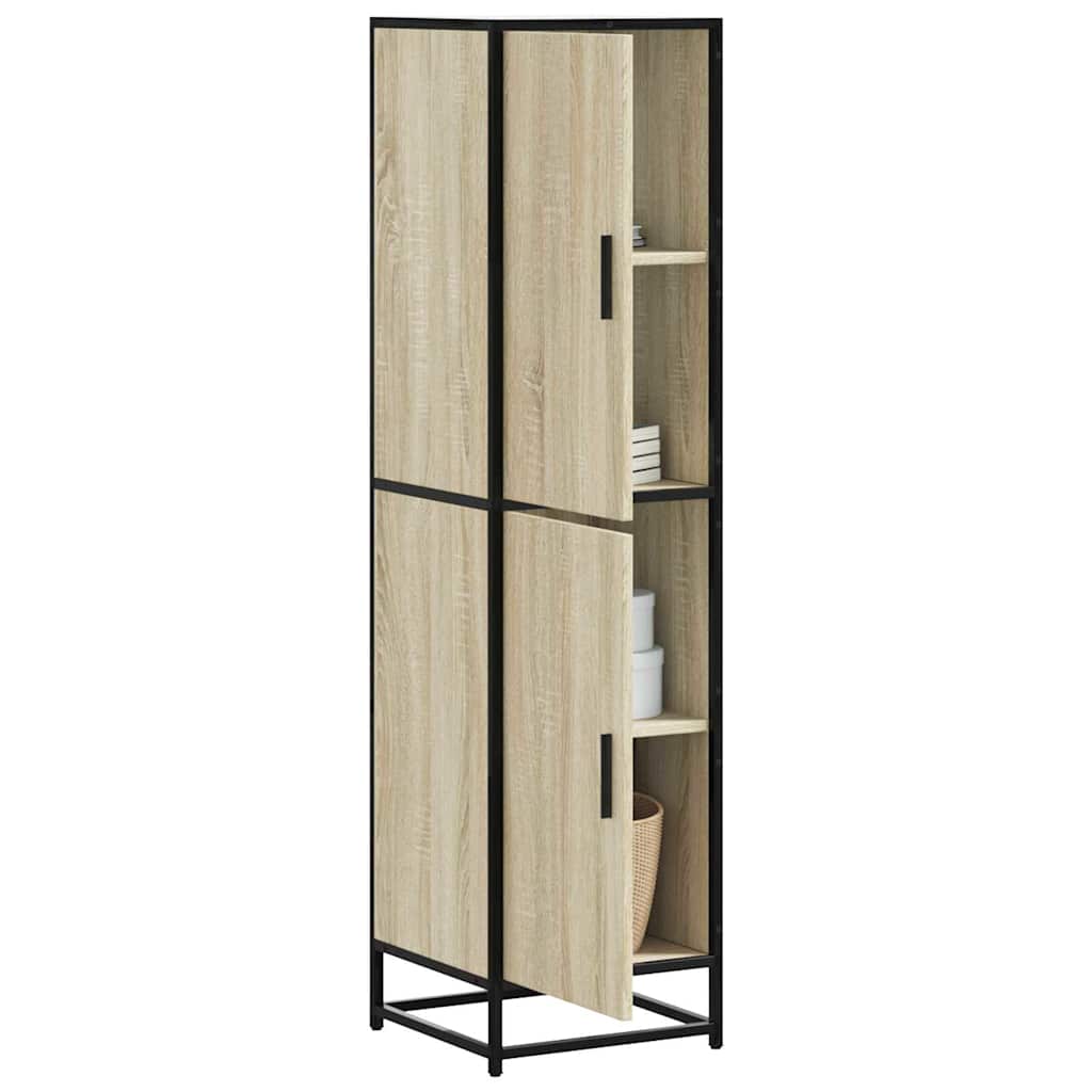 Highboard 35.5X35X139 Cm Engineered Wood And Metal