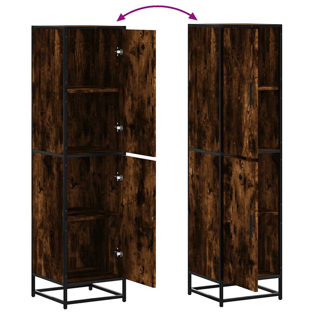 Highboard 35.5X35X139 Cm Engineered Wood And Metal