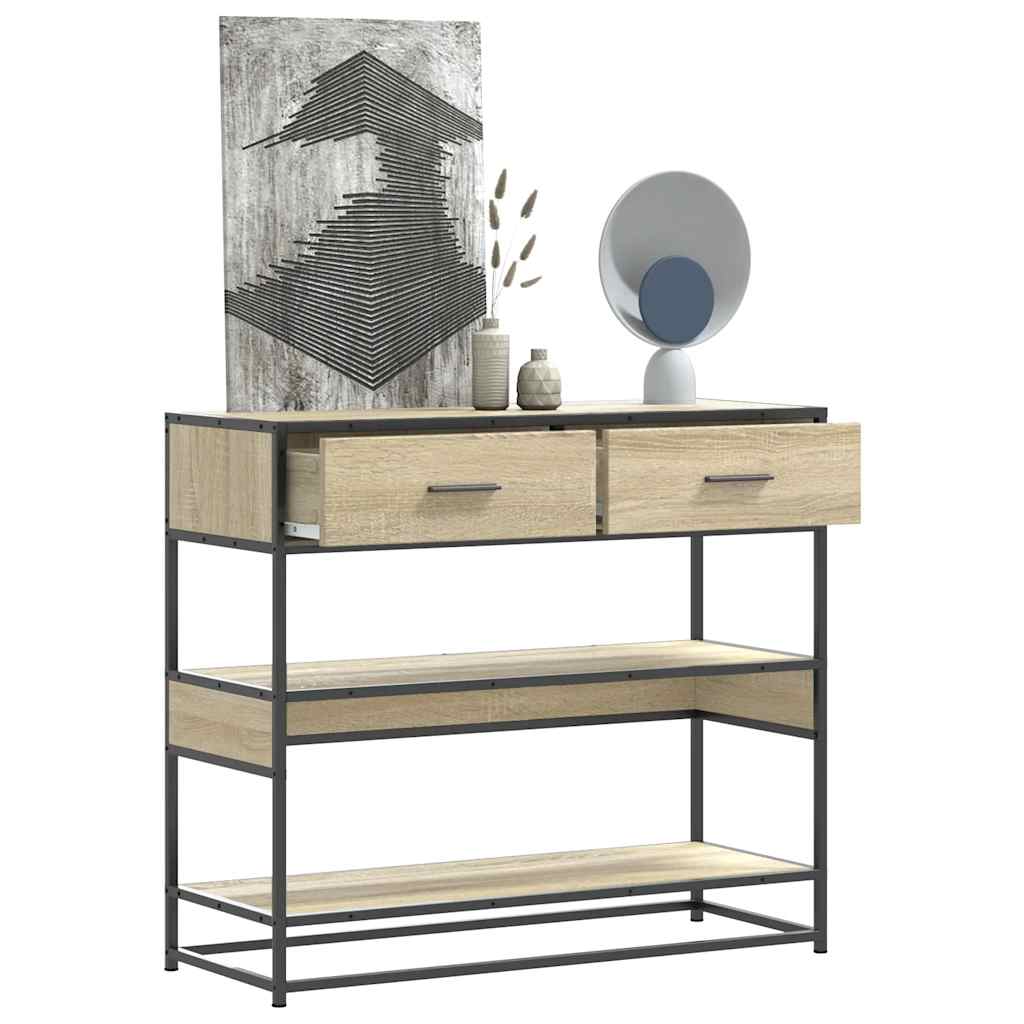 Console Table 90X35X80 Cm Engineered Wood