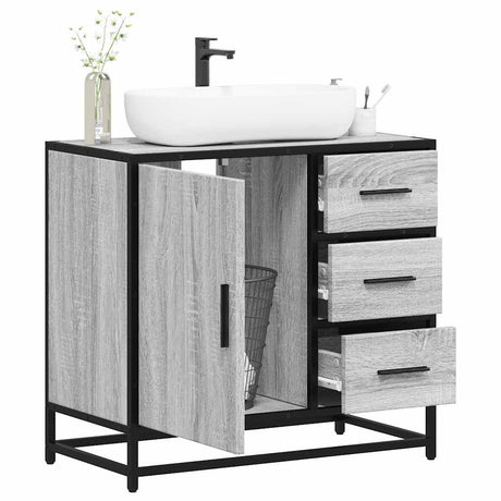 Bathroom Sink Cabinet 65X33X60 Cm Engineered Wood