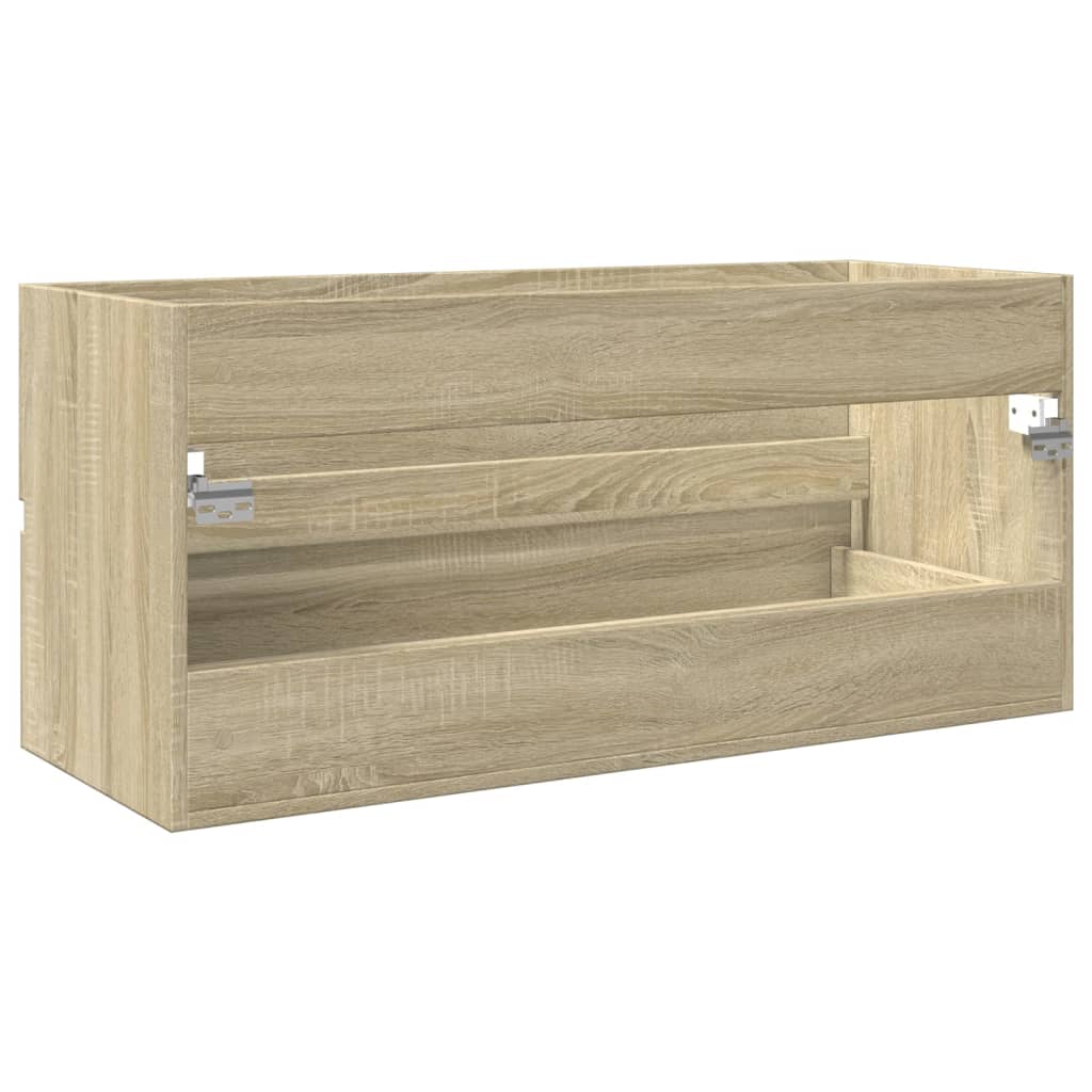 Bathroom Sink Cabinet Sonoma Oak 100X38.5X45 Cm Engineered Wood