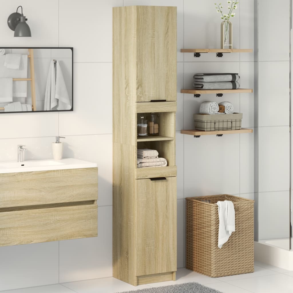 Bathroom Cabinet 32X34X188.5 Cm Engineered Wood