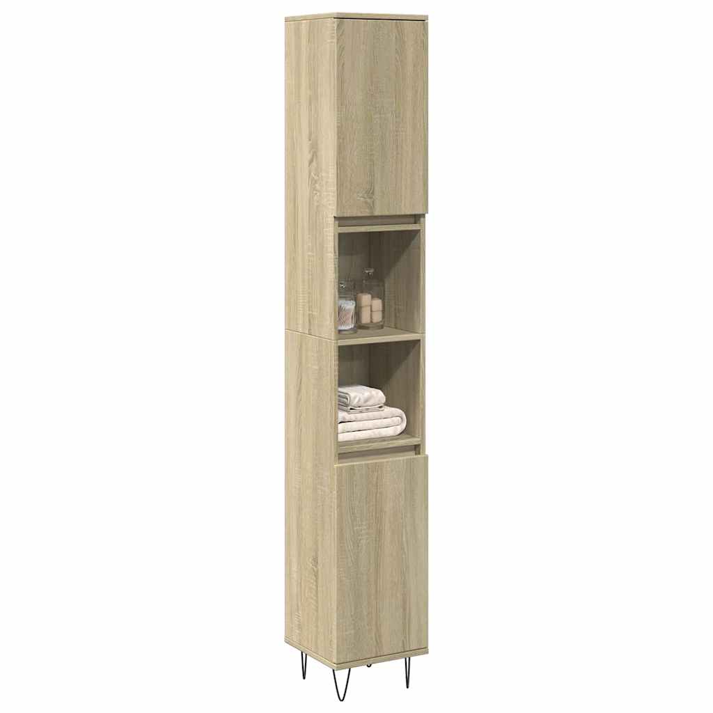 Bathroom Cabinet 30X30X190 Cm Engineered Wood