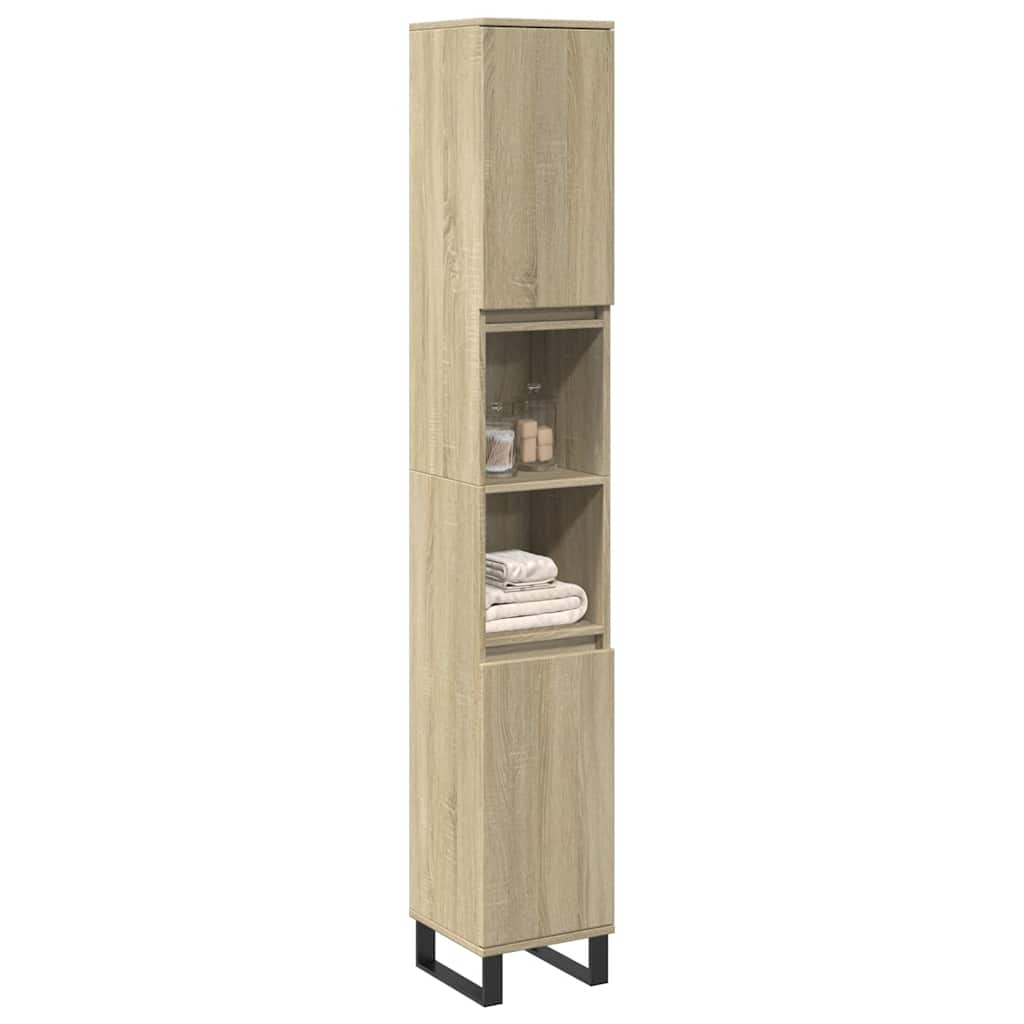 Bathroom Cabinet 30X30X190 Cm Engineered Wood