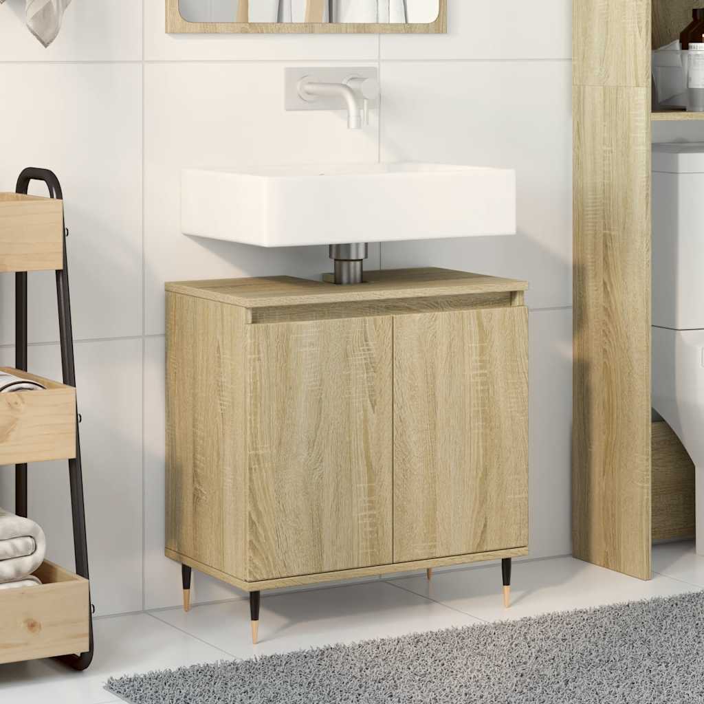 Bathroom Cabinet 58X33X60 Cm Engineered Wood