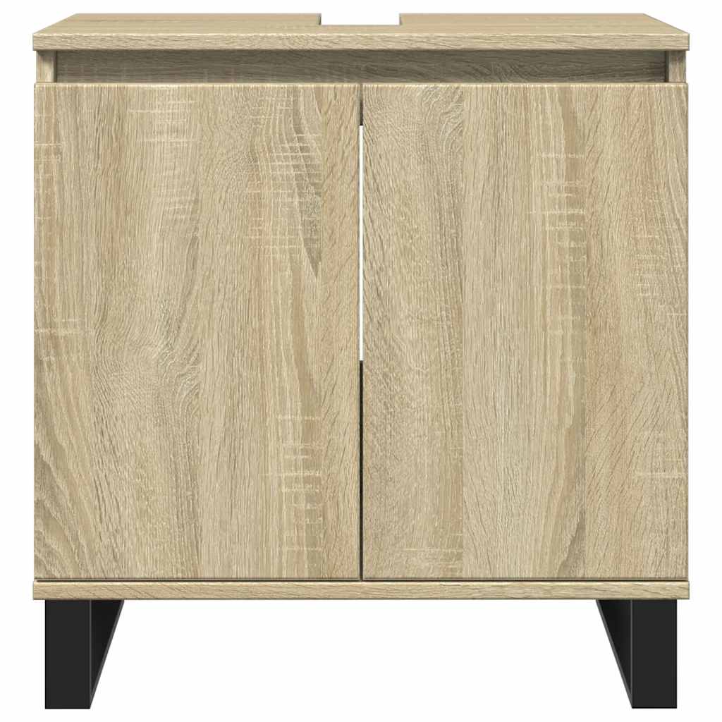 Bathroom Cabinet Sonoma Oak 58X33X60 Cm Engineered Wood