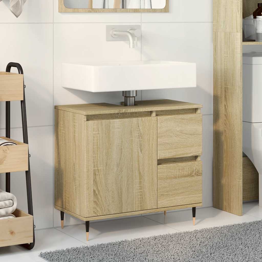 Bathroom Cabinet 65X33X60 Cm Engineered Wood