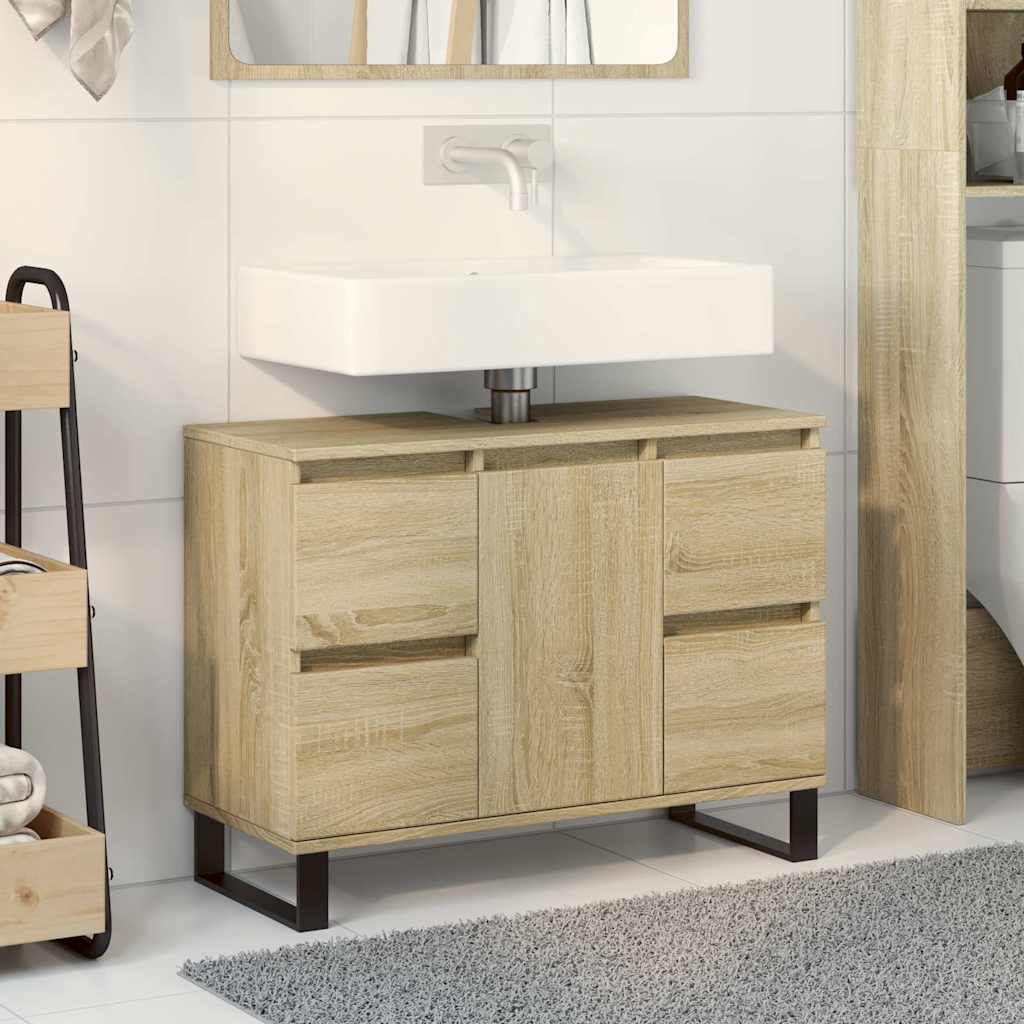 Bathroom Cabinet 80X33X60 Cm Engineered Wood