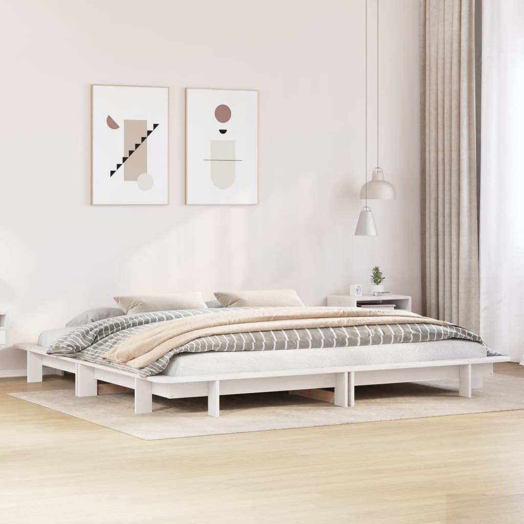 Bed Frame Without Mattress Super King Solid Wood Pine