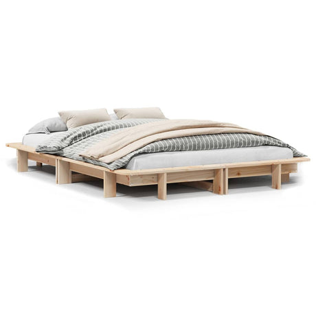 Bed Frame Without Mattress Super King Solid Wood Pine