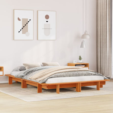 Bed Frame Without Mattress Super King Solid Wood Pine