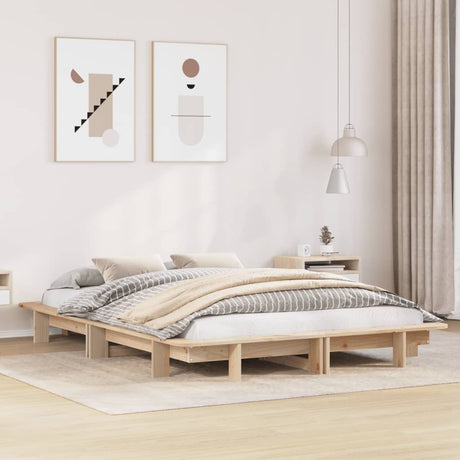 Bed Frame Without Mattress Super King Solid Wood Pine