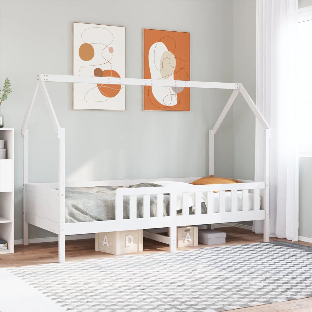 Kids' House Bed Frame Without Mattress Pine