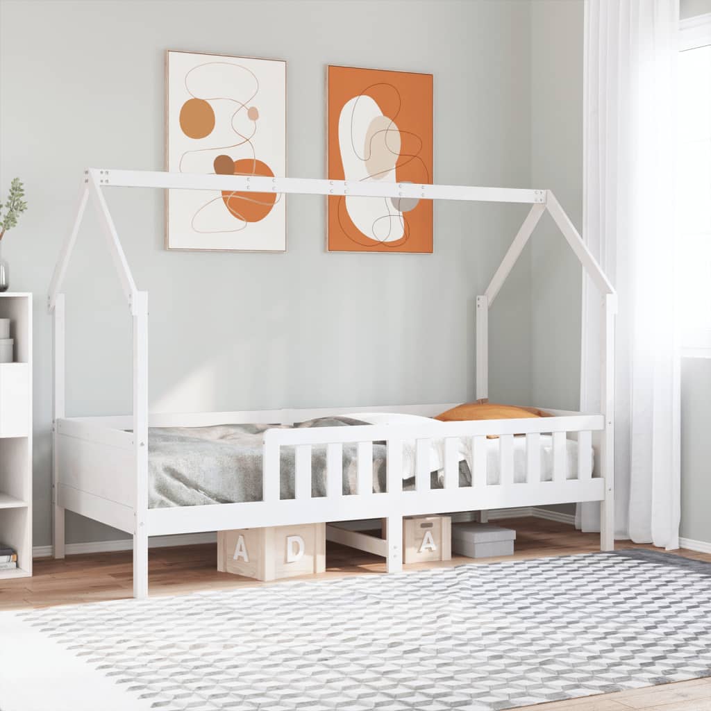 Kids' House Bed Frame Without Mattress Pine