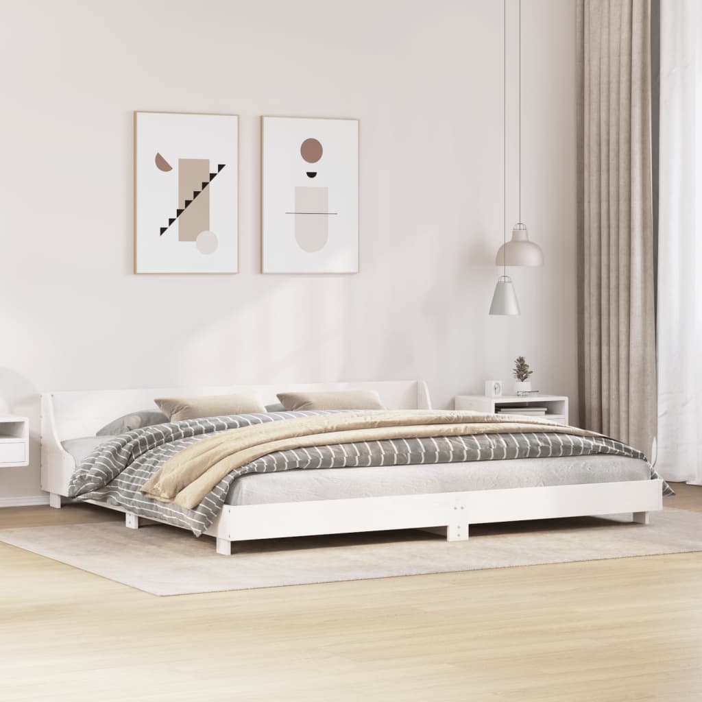 Bed Frame Without Mattress King Size Solid Wood Pine