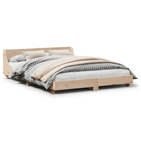 Bed Frame Without Mattress King Size Solid Wood Pine