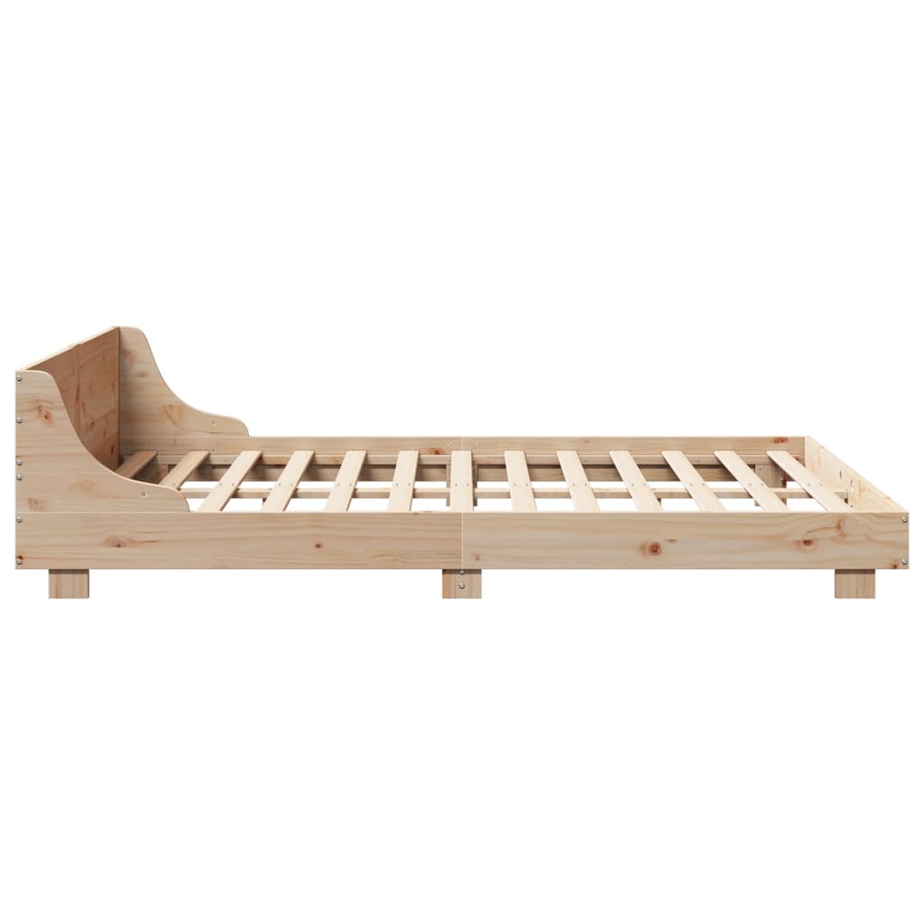 Bed Frame Without Mattress King Size Solid Wood Pine
