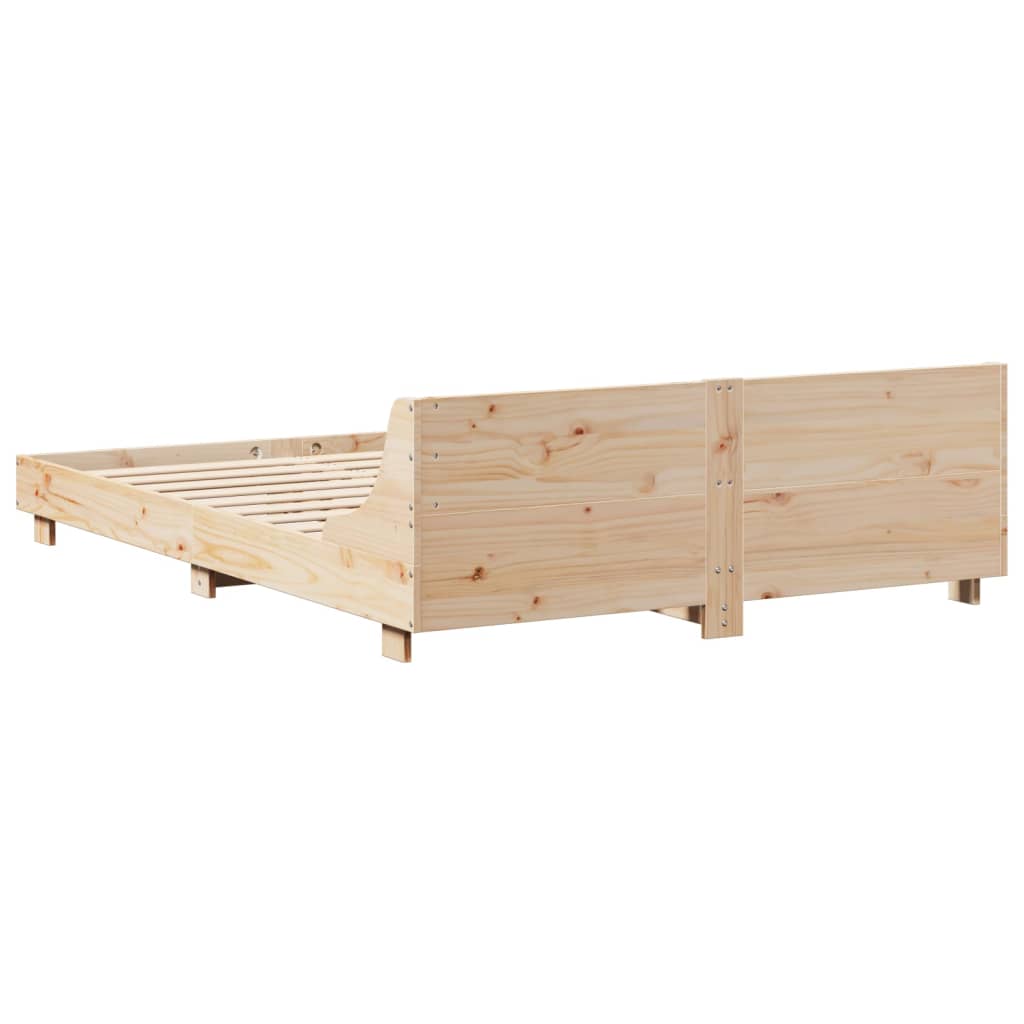 Bed Frame Without Mattress King Size Solid Wood Pine