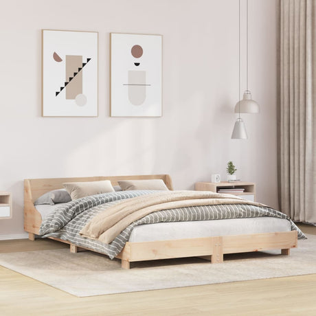 Bed Frame Without Mattress King Size Solid Wood Pine