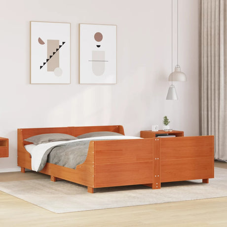 Bed Frame Without Mattress Solid Wood Pine