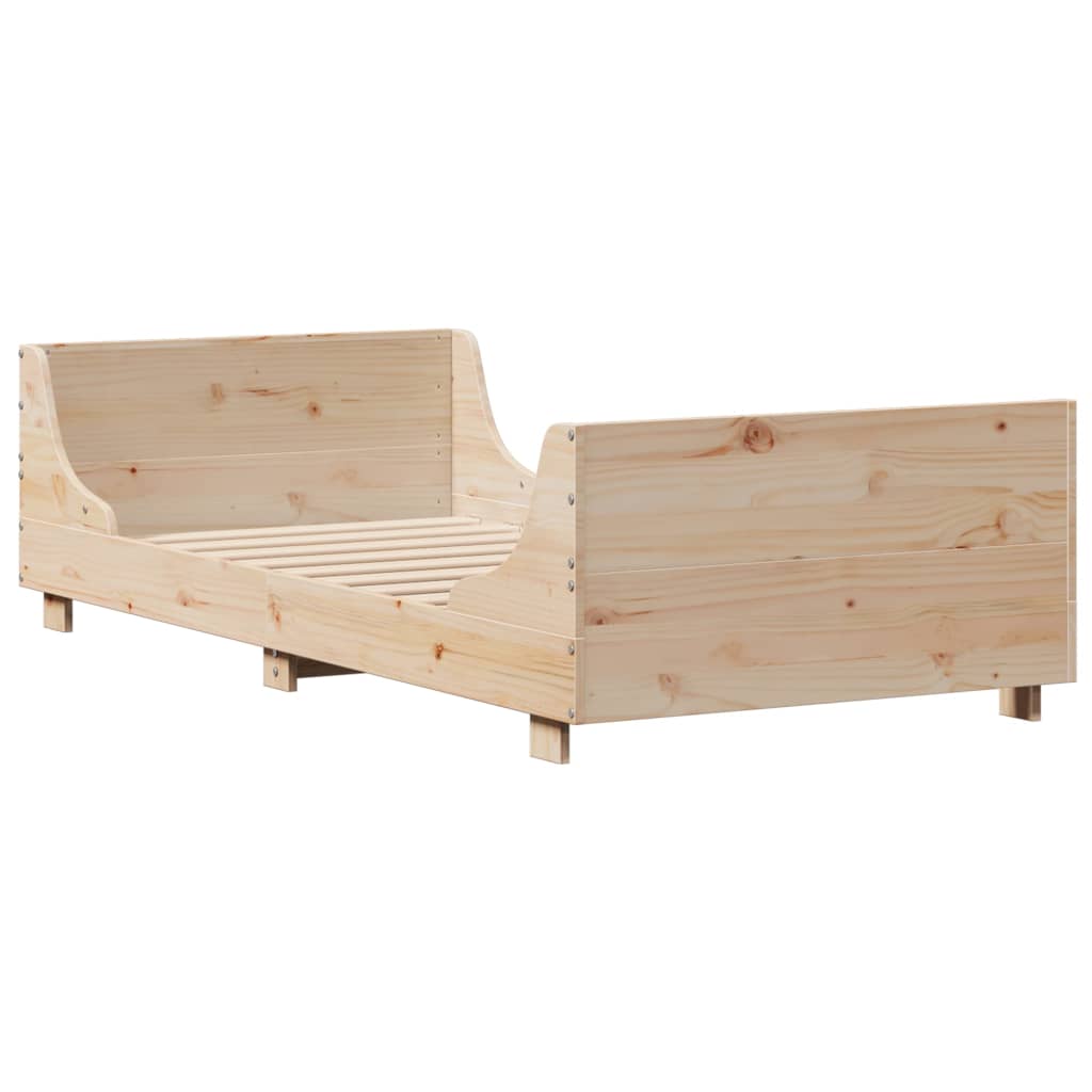 Bed Frame Without Mattress Solid Wood Pine