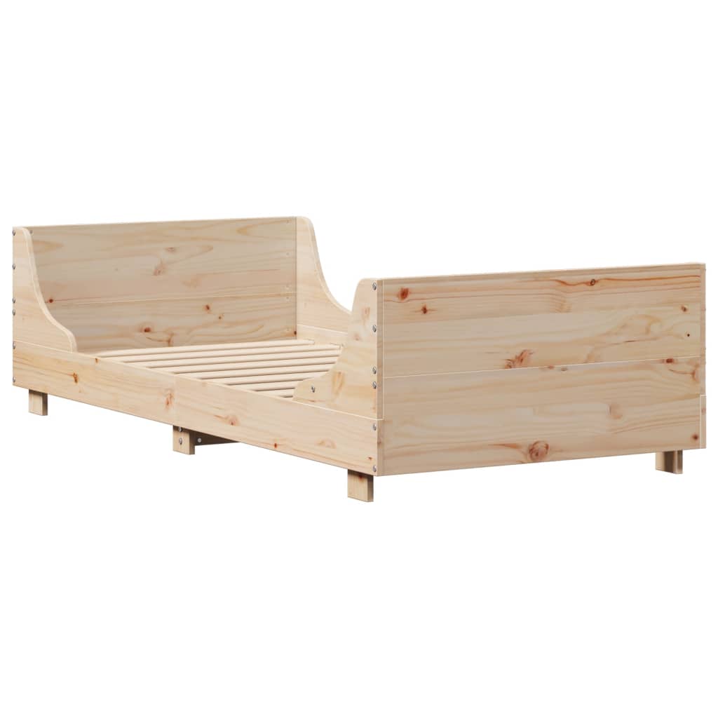 Bed Frame Without Mattress Solid Wood Pine
