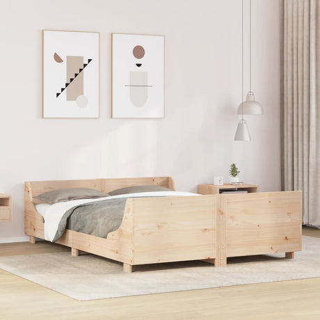 Bed Frame Without Mattress Solid Wood Pine