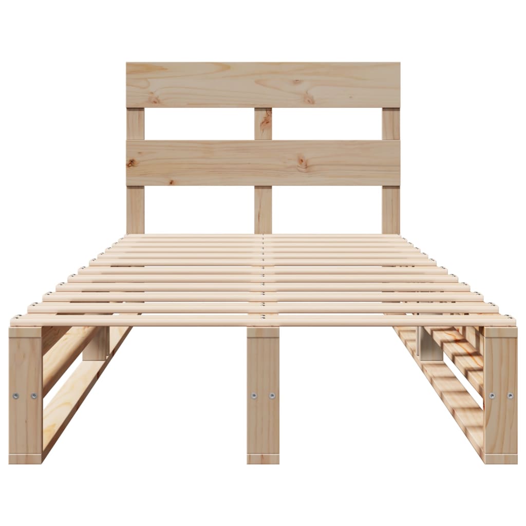 Bed Frame Without Mattress Solid Wood Pine
