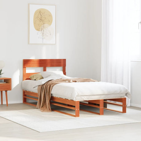 Bed Frame Without Mattress Solid Wood Pine