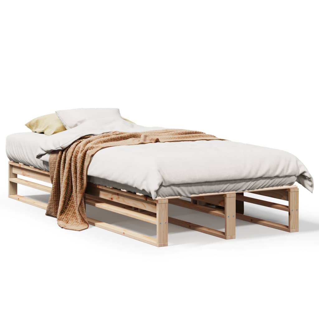 Bed Frame Without Mattress Solid Wood Pine