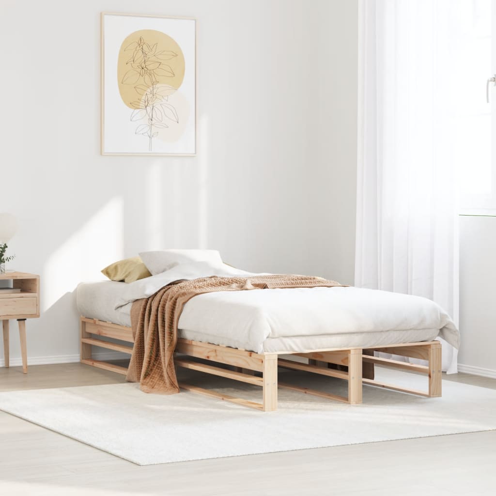 Bed Frame Without Mattress Solid Wood Pine