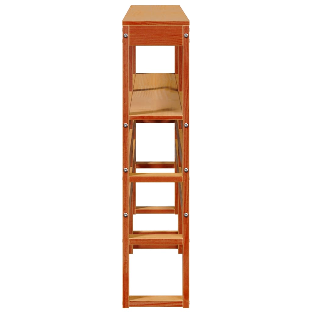 Headboard With Shelves 120 Cm Solid Wood Pine