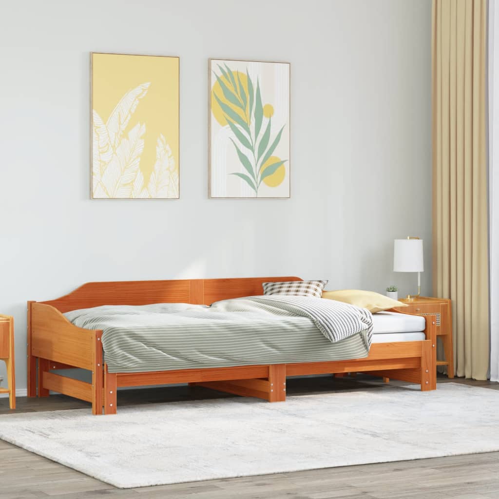 Daybed With Trundle Without Mattress Solid Wood