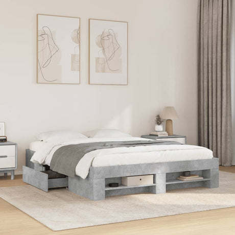 Bed Frame Without Mattress 200X200Cm Engineered Wood