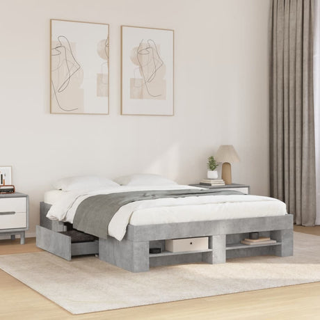 Bed Frame Without Mattress 200X200Cm Engineered Wood