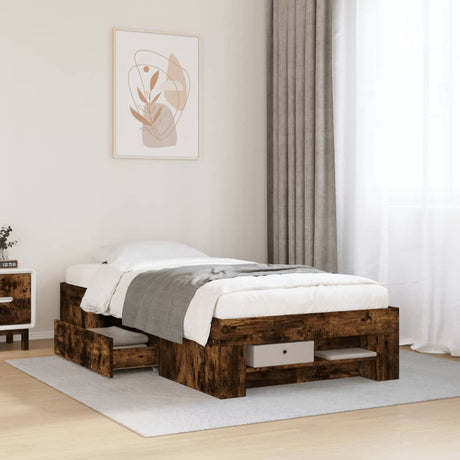 Bed Frame Without Mattress 200X200Cm Engineered Wood
